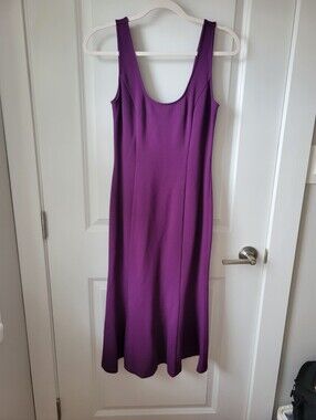 🍒 L'AGENCE Bisous Flared Plum Dress